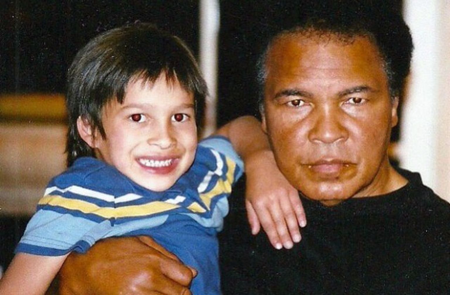 Бьяджо Али Уолш в детстве со своим знаменитым дедом