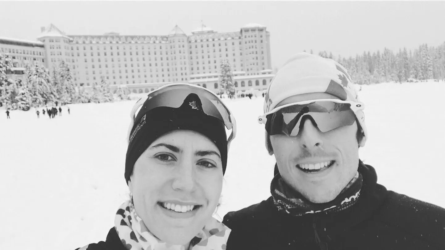 Kanada laskesuusatajad Rosanna Crawford ja Brendan Green.
