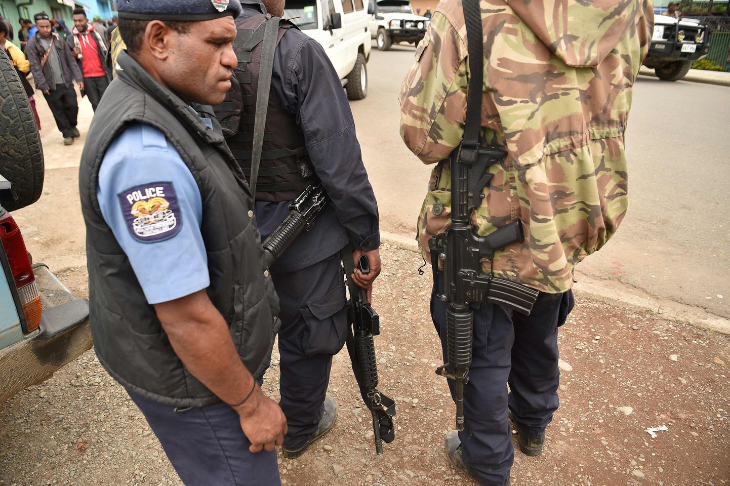 Paapua Uus-Guinea politseinikud. Foto on illustreeriv.
