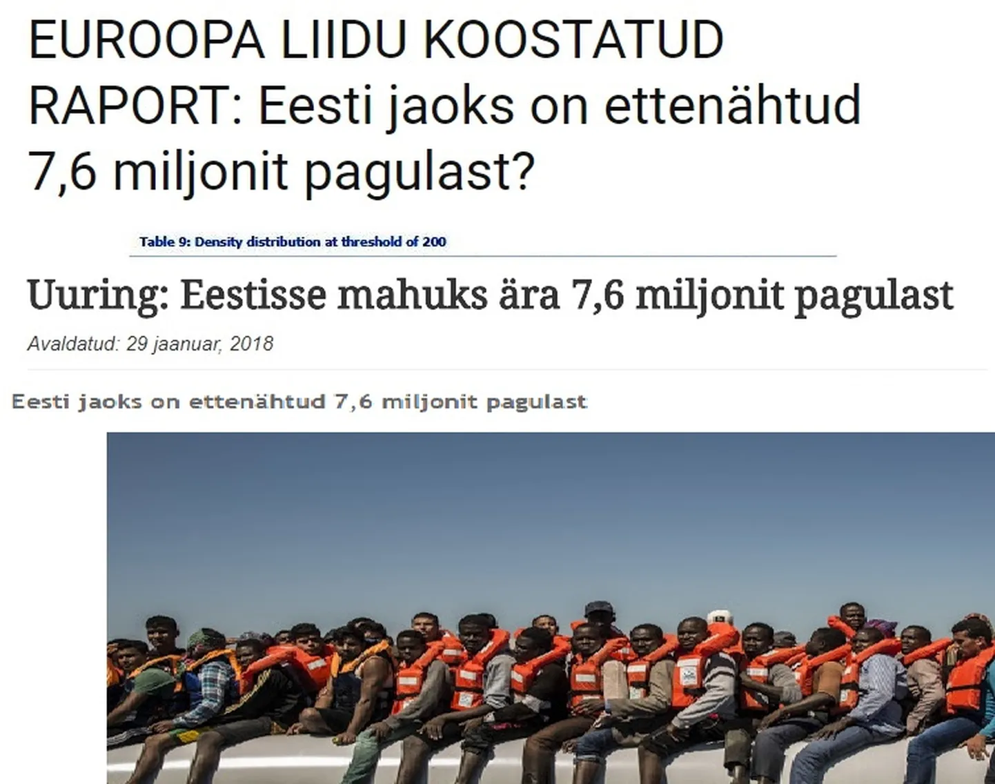 Absurdne väide levis sotsiaalmeedias läbi mitme blogi ja väidetava uudisväljaande. Igaüks originaalinfoga võrreldes vägagi meelevaldse pealkirjaga.
