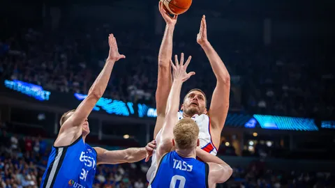Serbijas basketbolisti Eiropas čempionātu sāk ar vieglu uzvaru pār Igauniju
