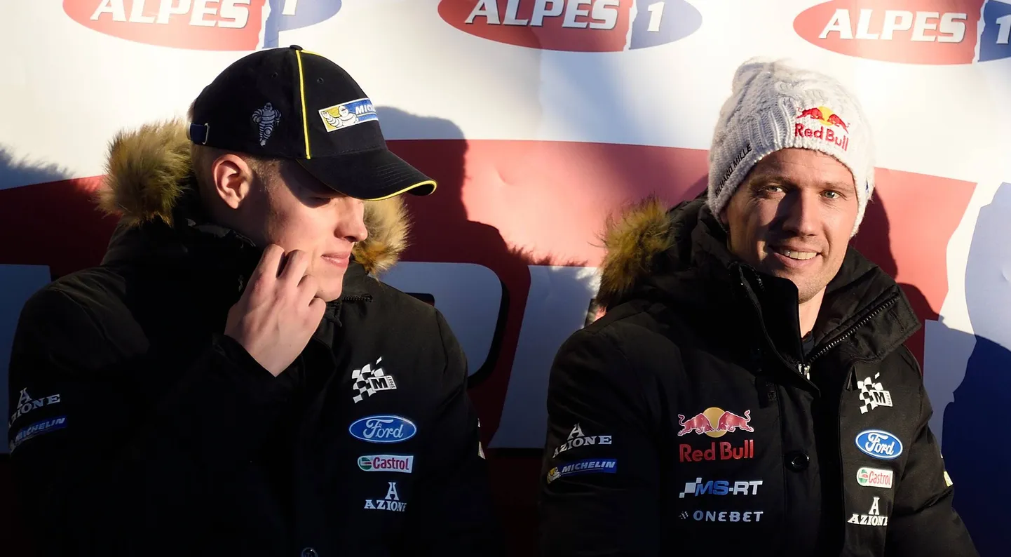 M-Spordi piloodid Ott Tänak (vasakul) ja Sebastien Ogier.