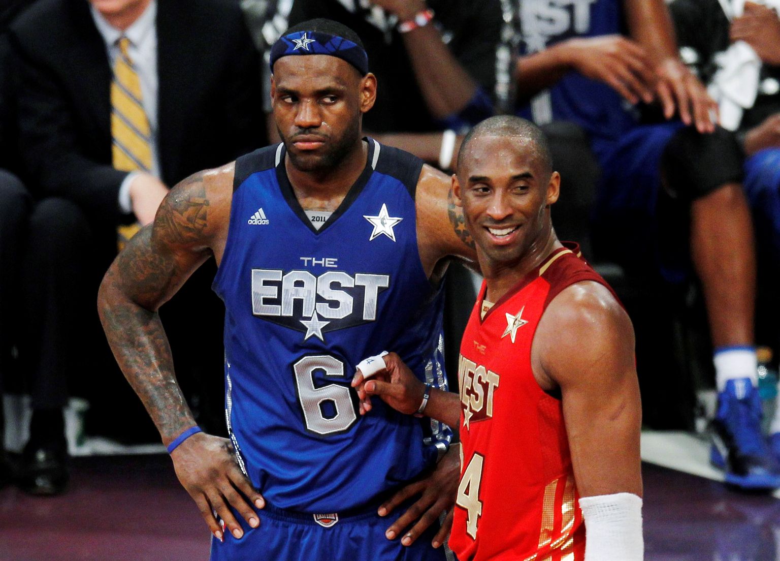 LeBron James ja Kobe Bryant.