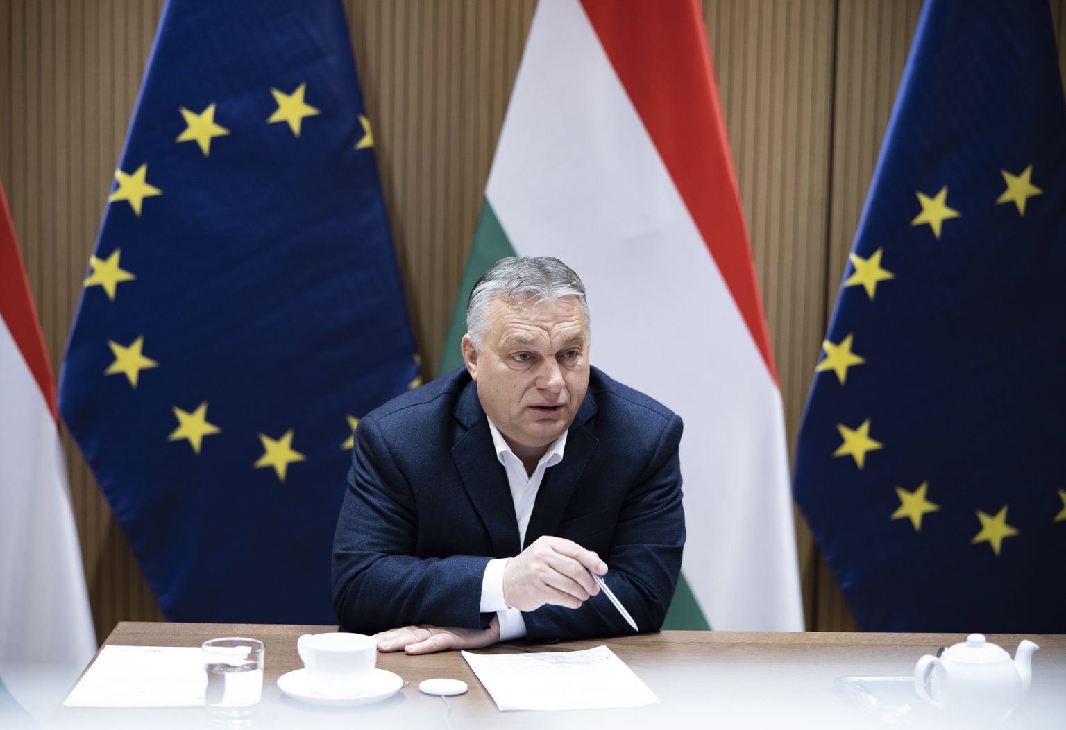 Ungari peaminister Viktor Orbán Soproni linnas 7. veebruaril 2023.