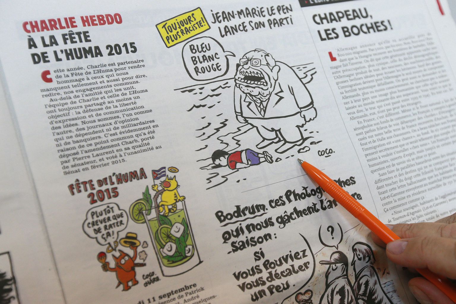 Charlie Hebdo põgenikekriisi kajastamine