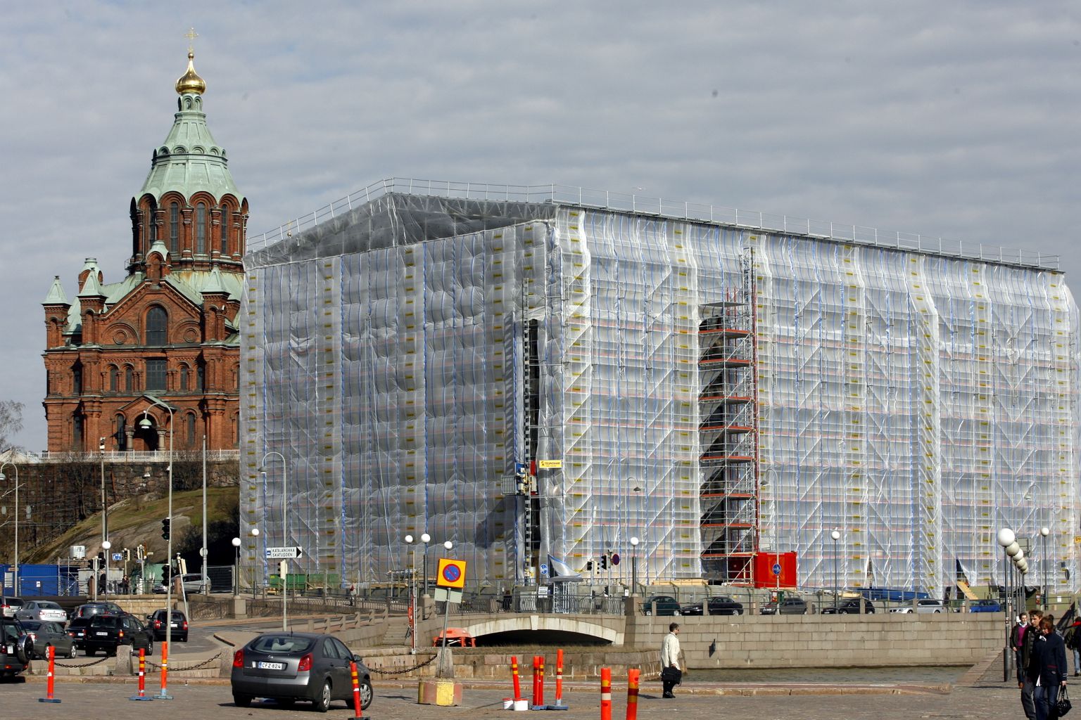 Ehitustööd Helsingi kesklinnas. Pilt on illustratiivne.