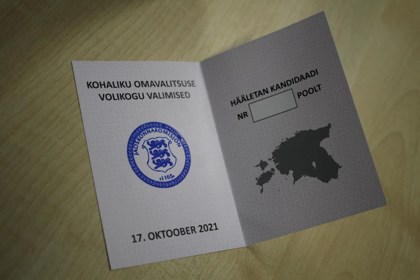 Täitmata valimissedel.