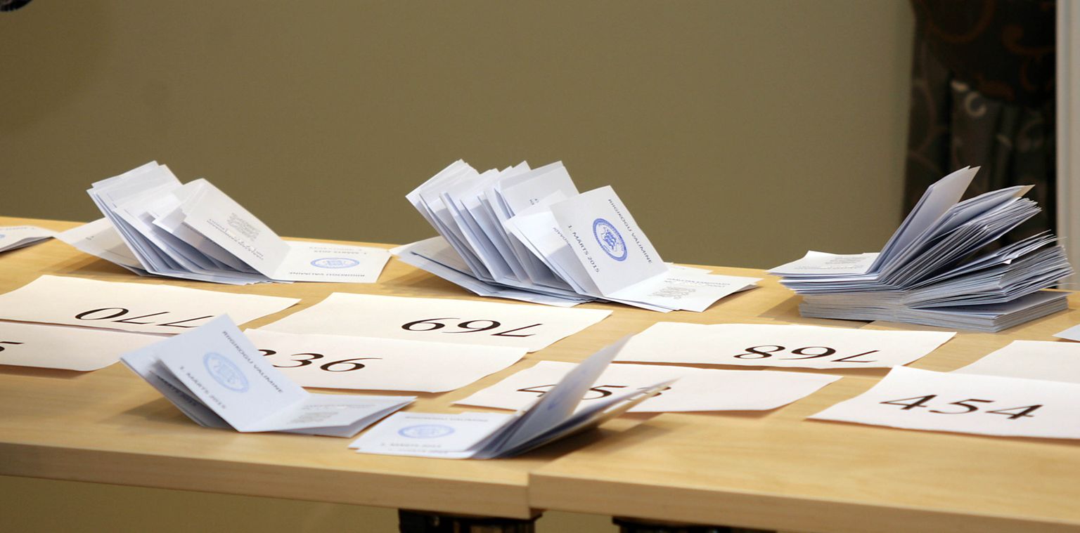 Häälte lugemine 2015. aastal toimunud riigikogu valimistel.