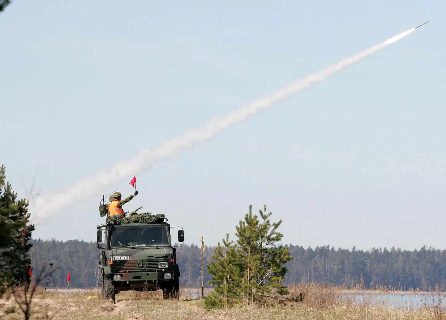 Õhutõrjepataljoni raketipatarei õppelaskmised Rutja rannas ühel varasemal aastal.