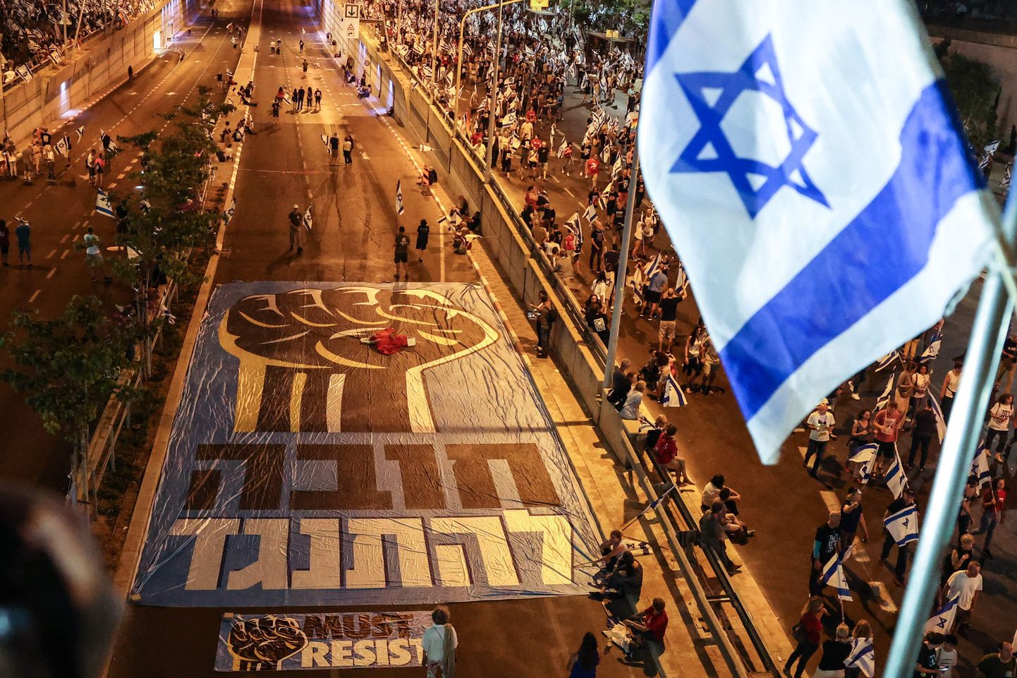 Iisraeli meeleavaldajad nõuavad Tel Avivis kohtureformi peatamist.