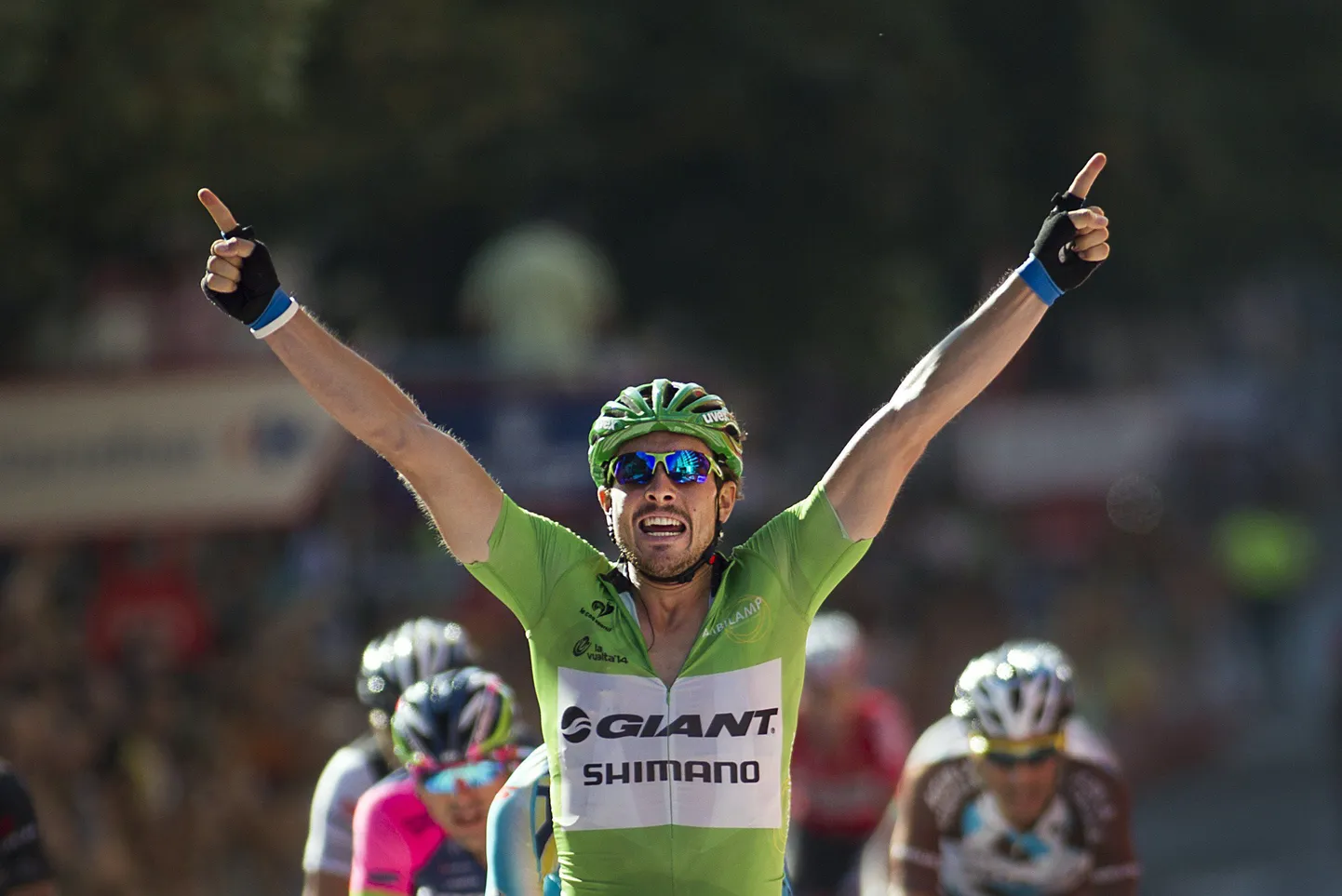 John Degenkolb etapivõitu tähistamas.