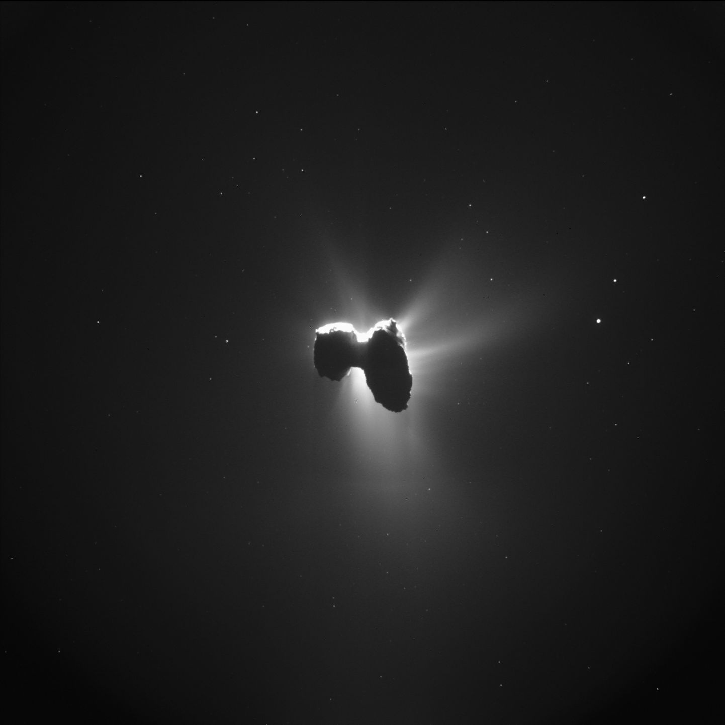 Rosetta uuritud 67p Tšurjumov-Gerassimenko. Pilt on illustreeriv.