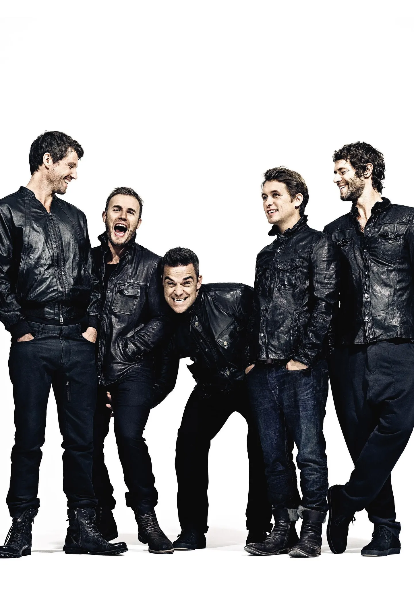 Take That - Jason Orange, Gary Barlow, Robbie Williams, Mark Owen ja Howard Donald