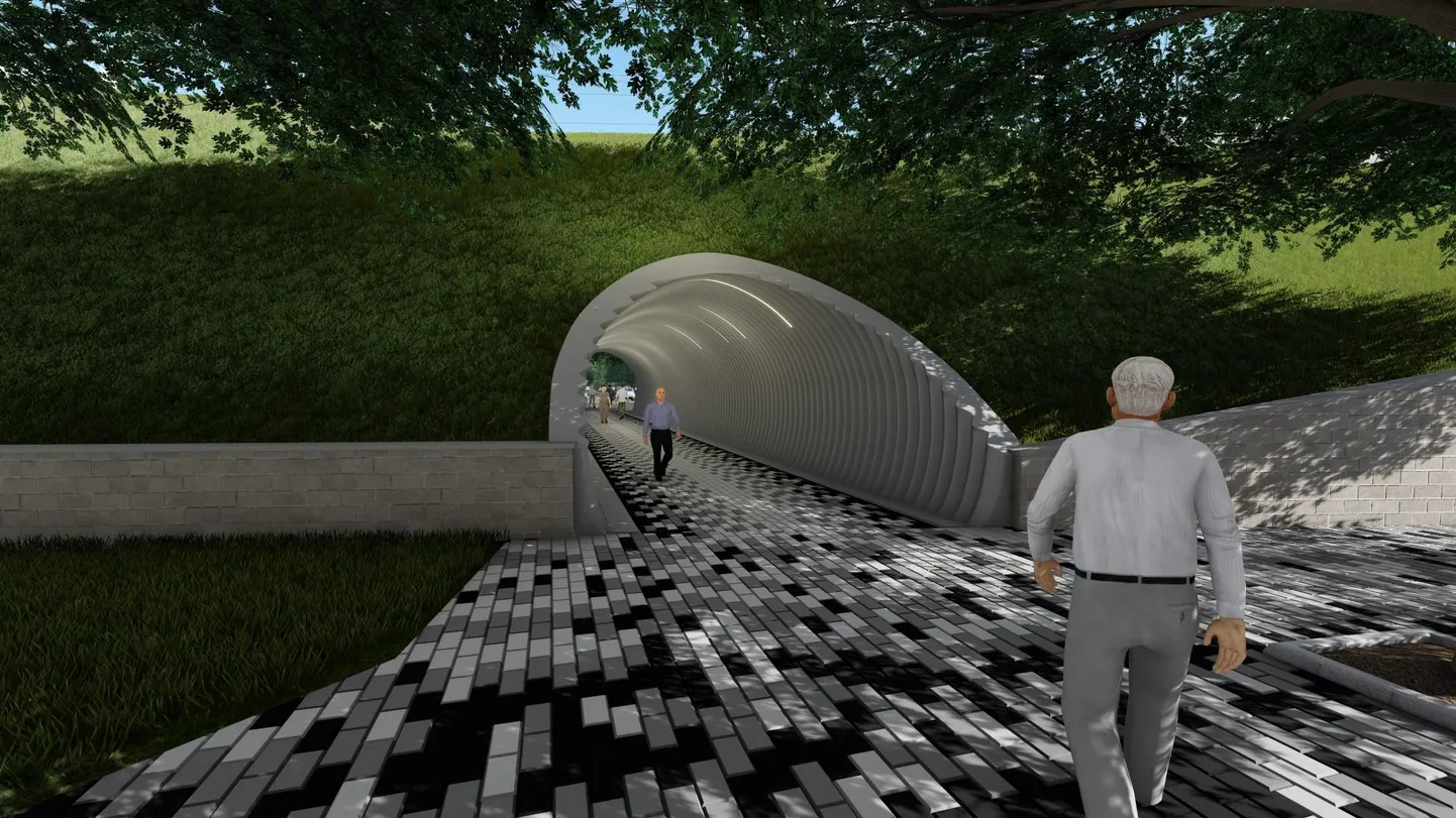 Эскиз будущего пешеходного туннеля.