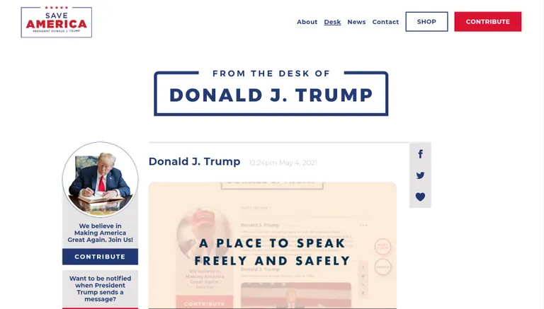Donald Trumpi blogi.