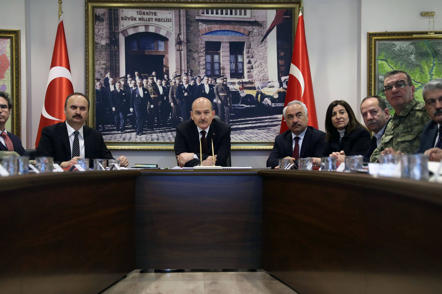 Türgi mõjukas siseminister Süleyman Soylu pressikonverentsil. Foto on illustratiivne.