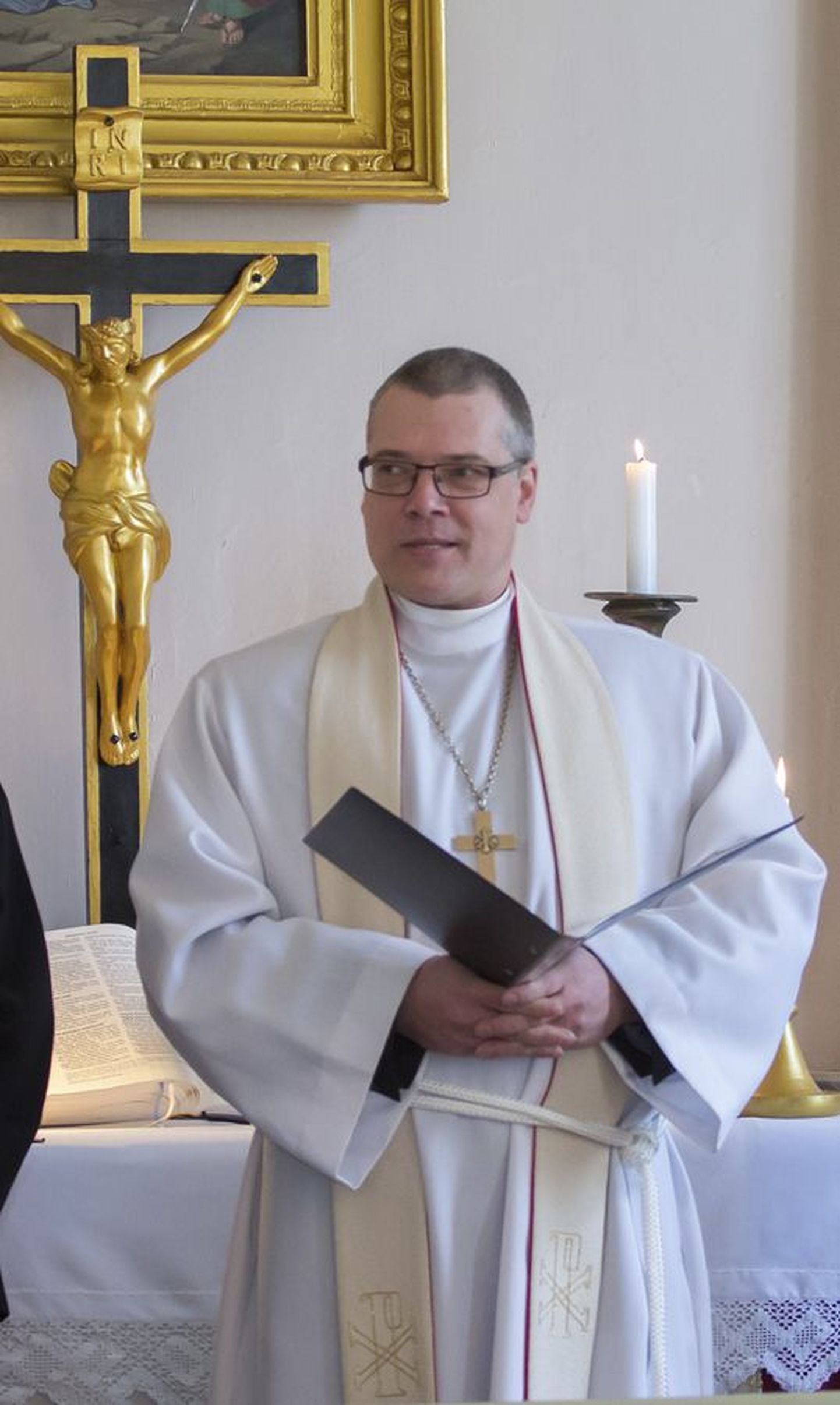Marko Tiitus 30. aprillil sinodi jumalateenistusel Taagepera Jaani kirikus.