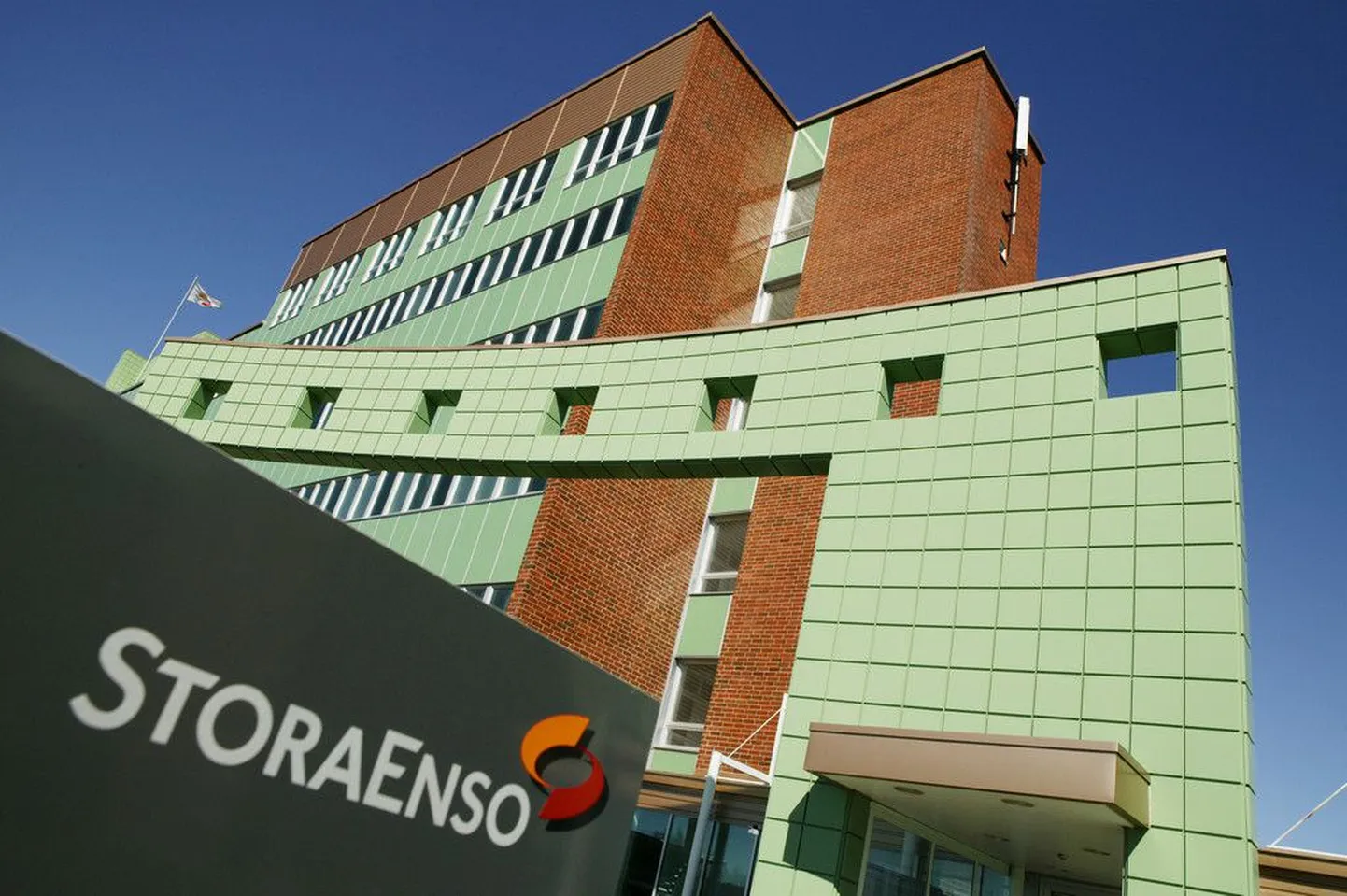 Pildil Stora Enso paberitööstus Veitsiluotos Soomes.