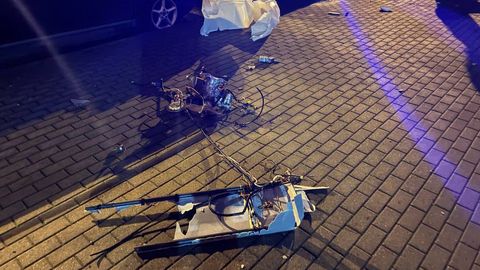 Virs Minskas notriekts drons – tas uzsprādzis pie dzīvojamās mājas