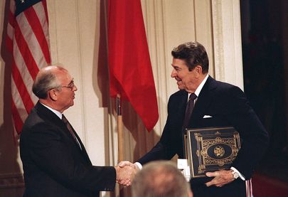 Ronald Reagan ja Mihhail Gorbatšov. Foto: Scanpix