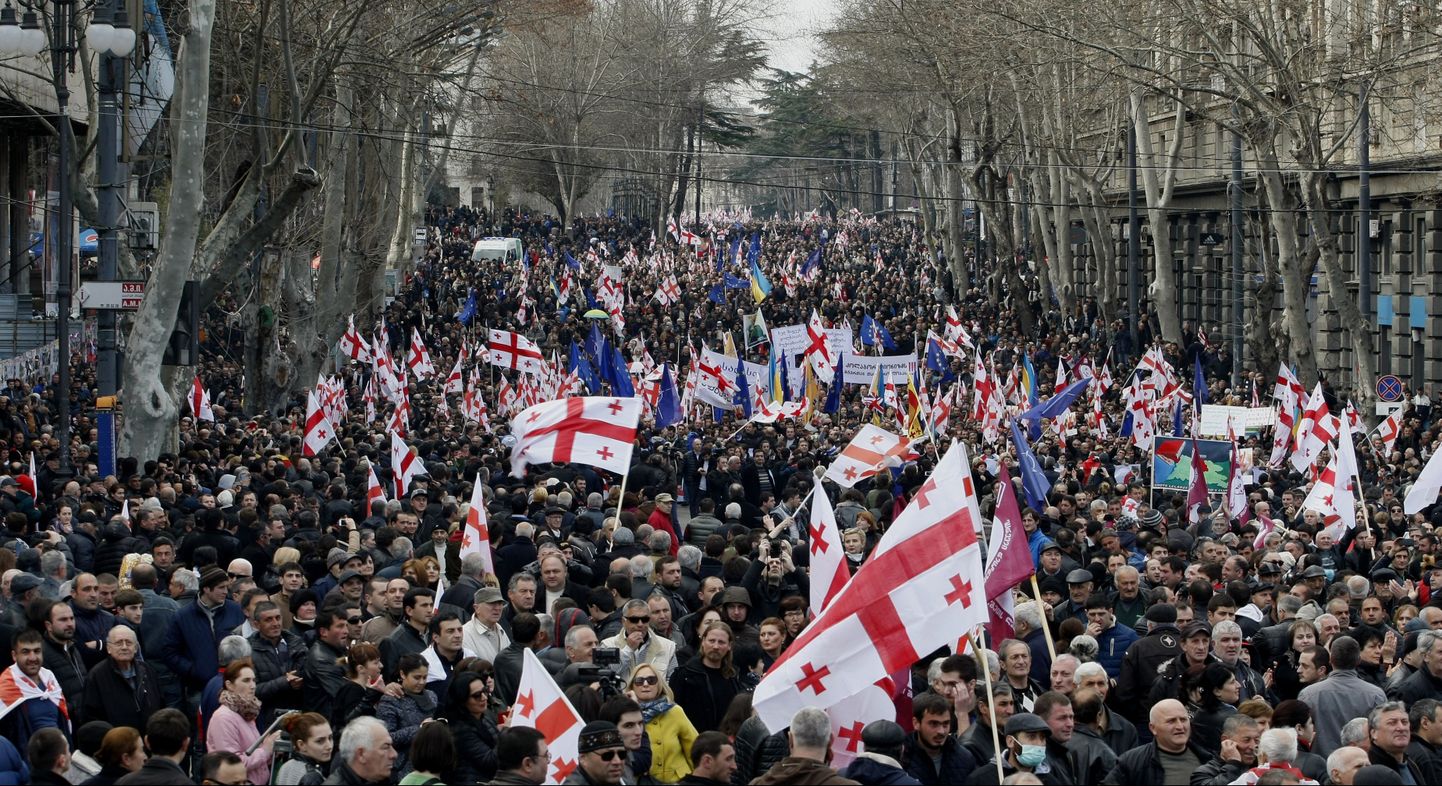 Opositsiooni meeleavaldus Gruusias.