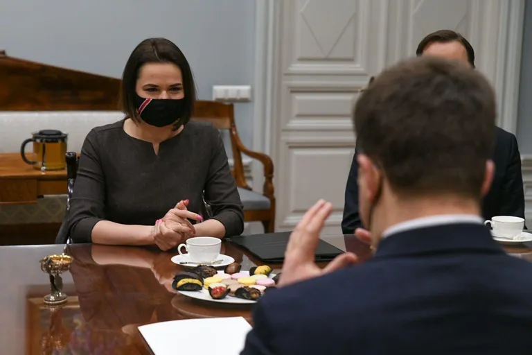 Svjatlana Tsihhanovskaja ja peaminister Jüri Ratas.