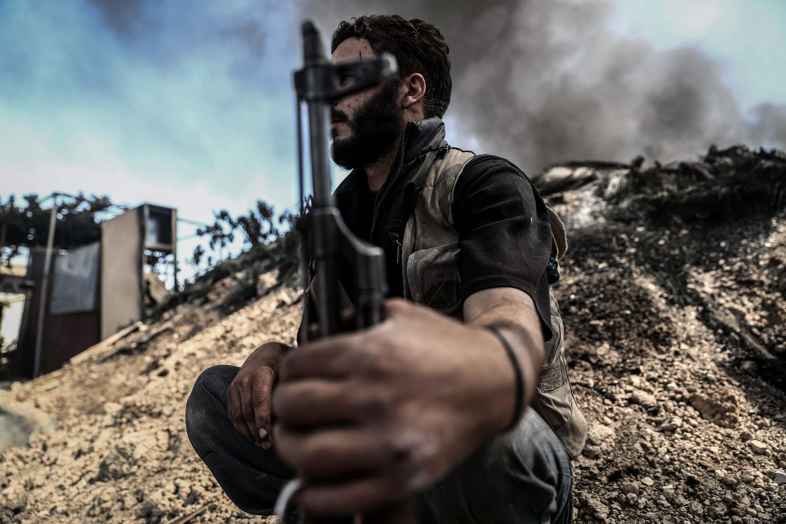 Jaish al-Islami võitleja rindejoonel Tal al-Siwani piirkonnas.