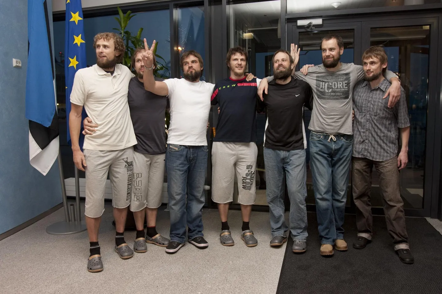 The men arrived in Tallinn in early morning of July 15, 2011 on a private Estonian Air flight.