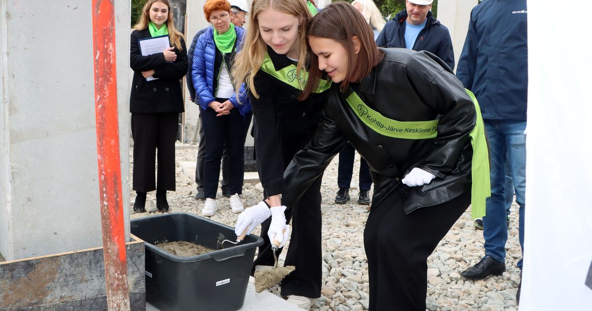В Кохтла-Ярве заложен краеугольный камень Кесклиннаской основной школы