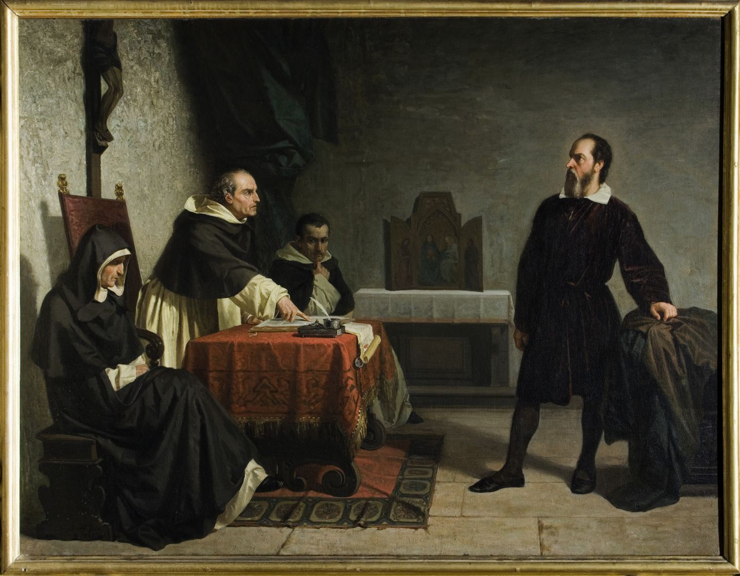 Maal, millel on kujutatud Galileo Galileid inkvisitsioonikohtu ees
