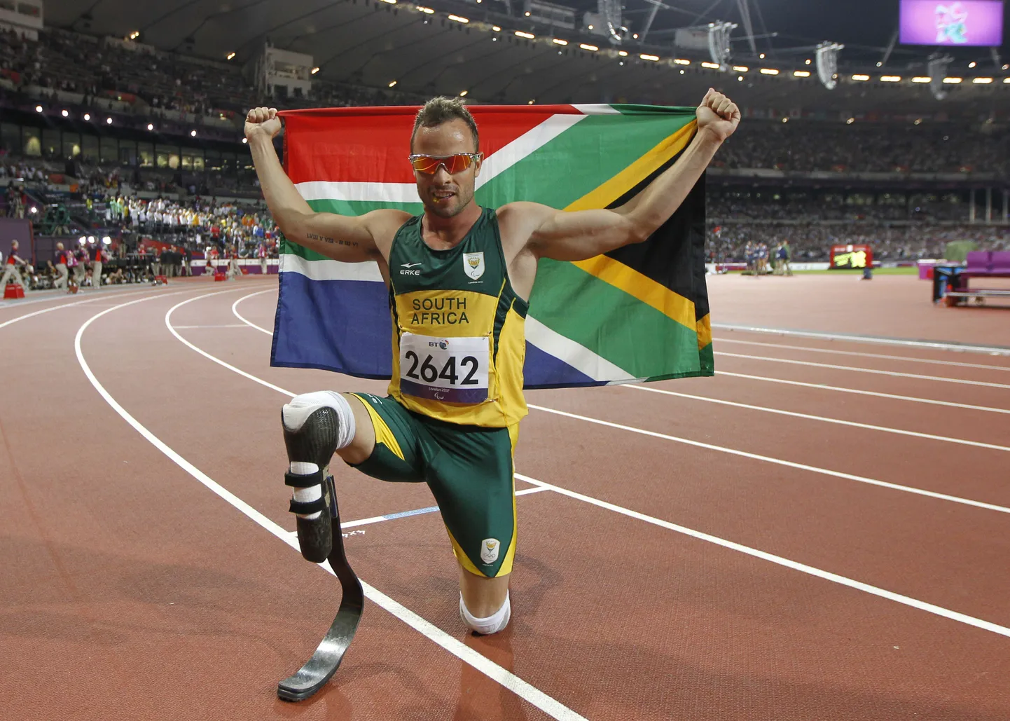 Oscar Pistorius Londoni paraolümpial aastal 2012.