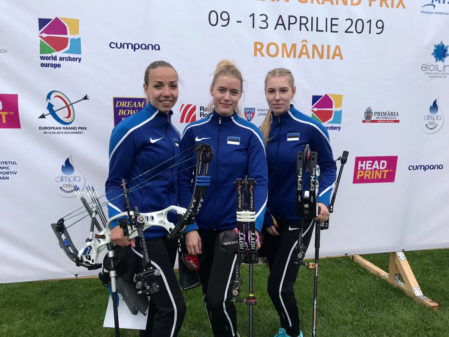 Plokkvibu naiskond (Meeri-Marita Paas, Lisell Jäätma ja Emily Hõim) Euroopa GP-etapil
