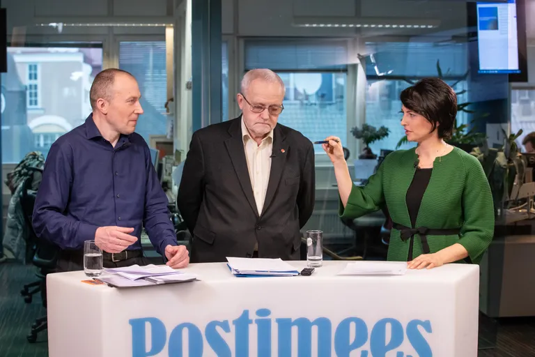 Студия Postimees: как снизить налоги, повышая расходы на оборону? / Одежда ведущей: Luisa Spagnoli Estonia