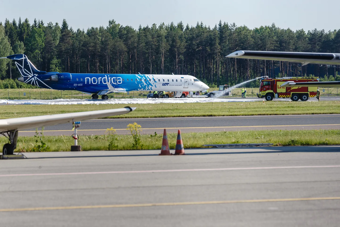 Tallinna lennujaamas hädamaandus Nordica lennuk