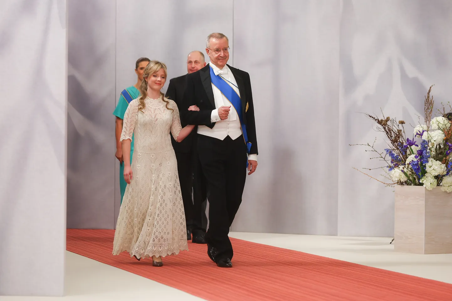 Tervitamine Estonias. President Toomas Hendrik Ilves ja tütar Kadri Keiu Ilves.