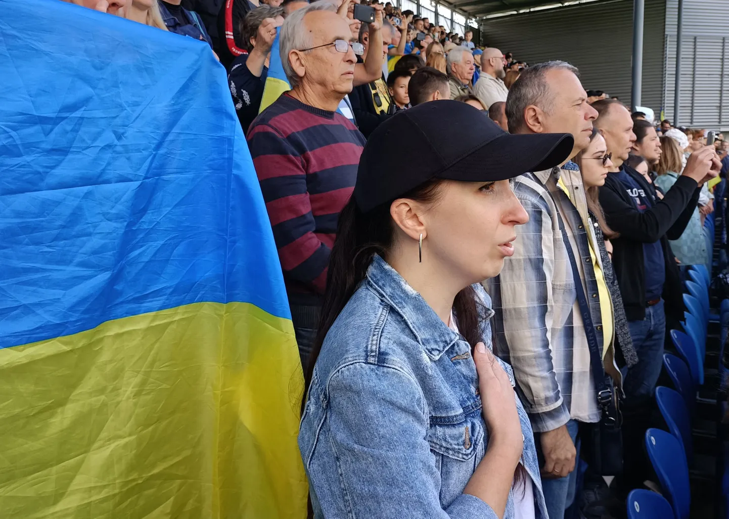 Ukrainas futbola līdzjutēji.