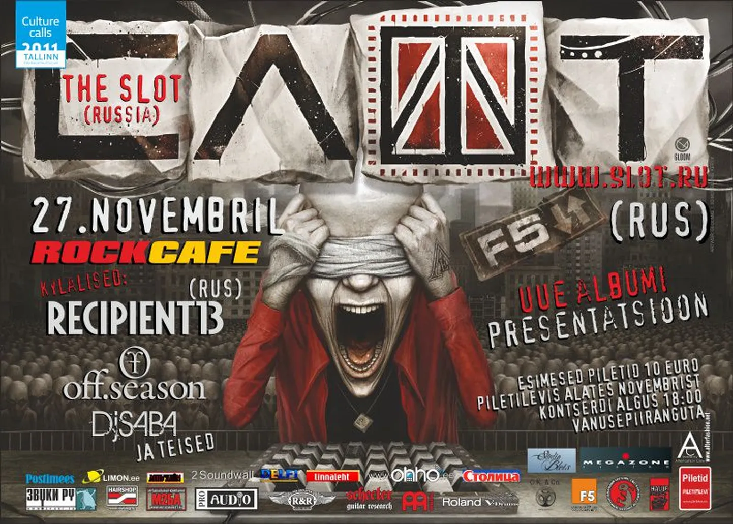 27 ноября в клубе Rock Cafe состоится долгожданный концерт российской группы «СЛОТ».