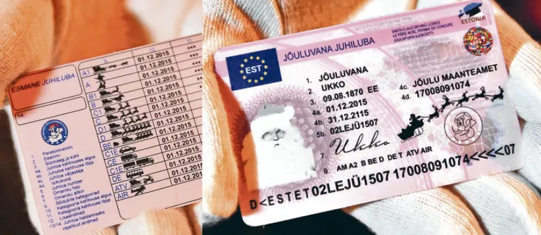 Kui politsei peaks jõuluvana auto kinni pidama, on taadil ette näidata ametlik ID-kaart ja juhiluba.