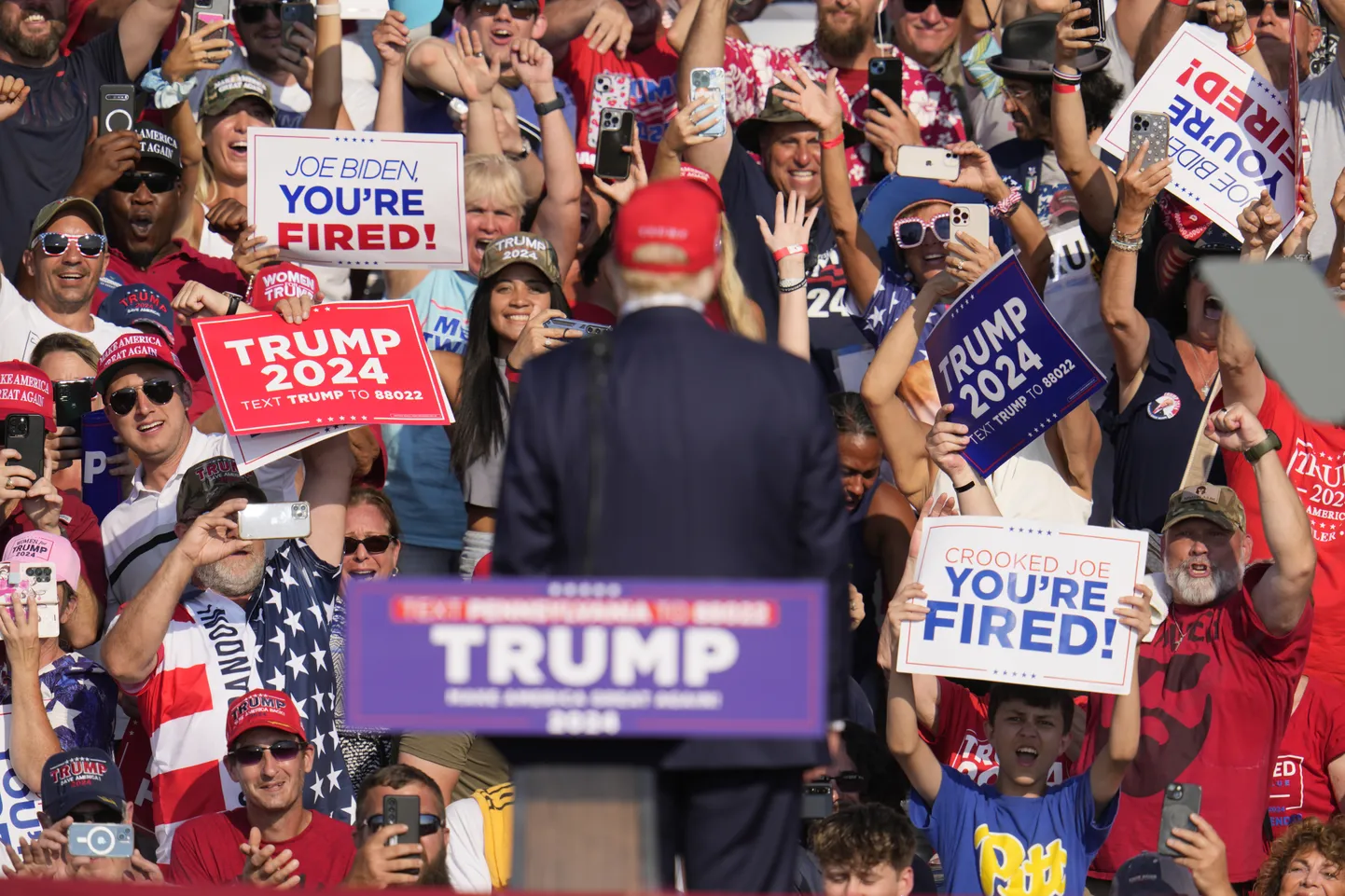 Donald Trump kampaaniaüritusel Butleris Pennsylvania osariigis.