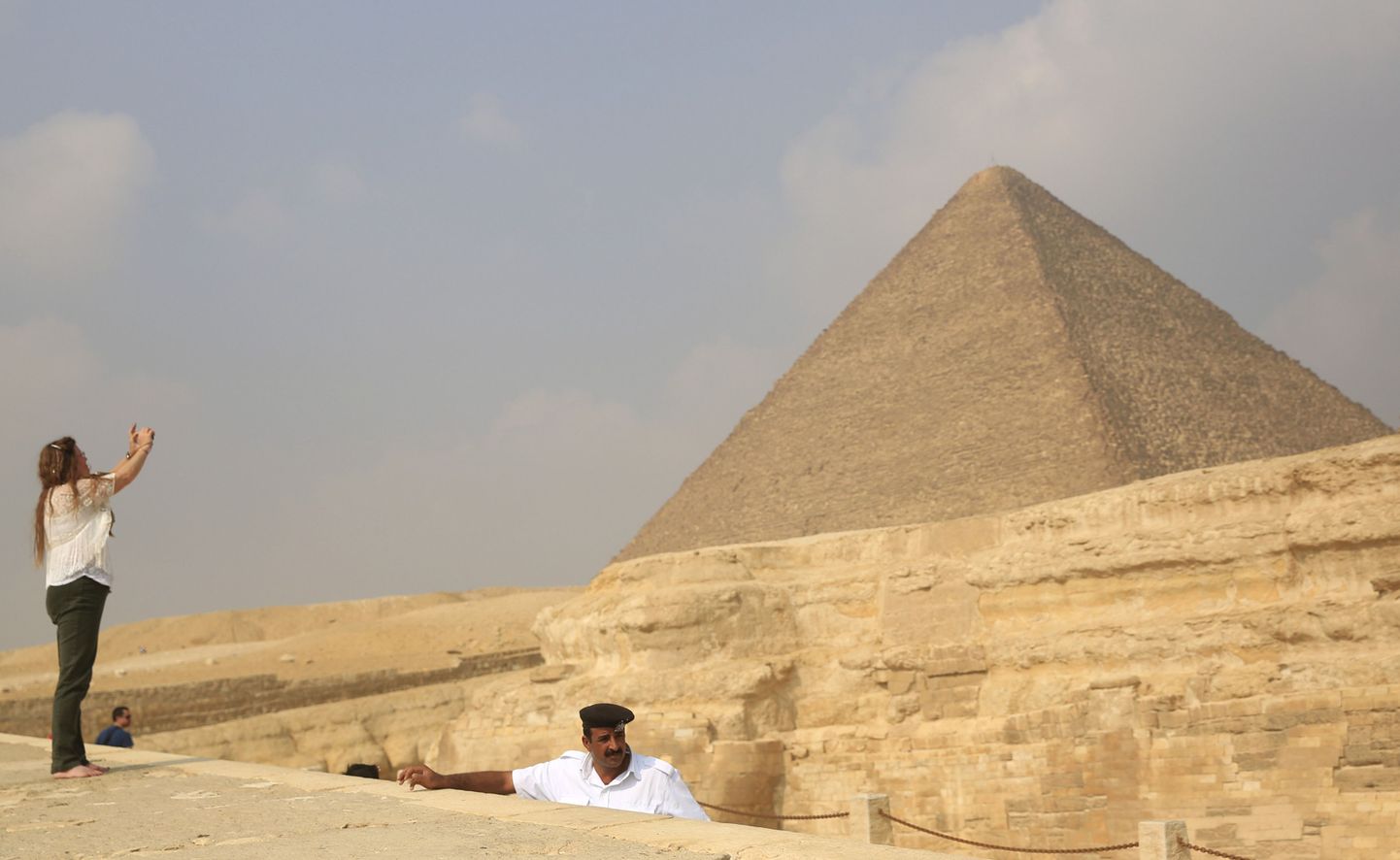 Kuulsad Giza püramiidid.