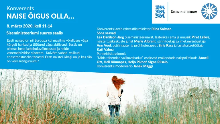 Konverents "Naise õigus olla" 8. märtsil 2020