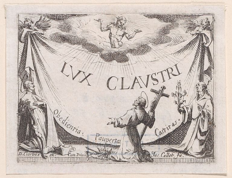 Jacques Callot «Lux Claustri» esikaas Metropolitani muuseumi kogudes