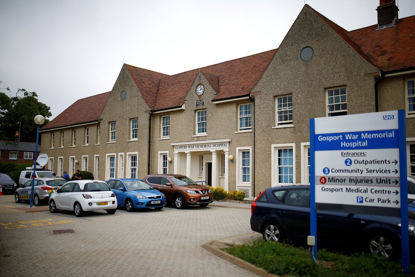 Lõuna-Inglismaal asuva Gosporti haigla sissepääs.