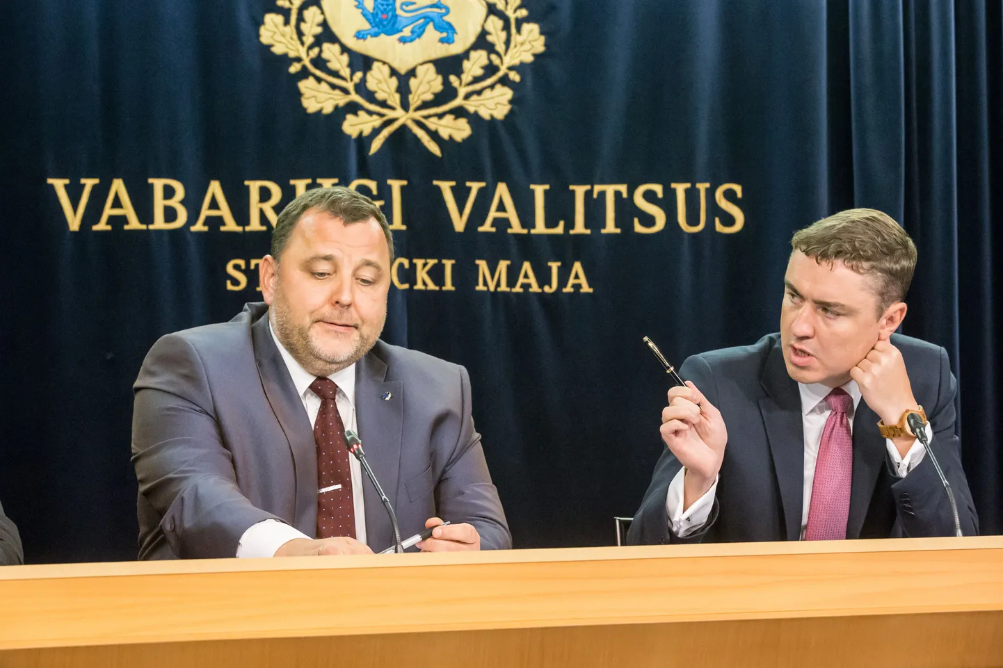 Rahandusminister Sven Sester ja peaminister Taavi Rõivas