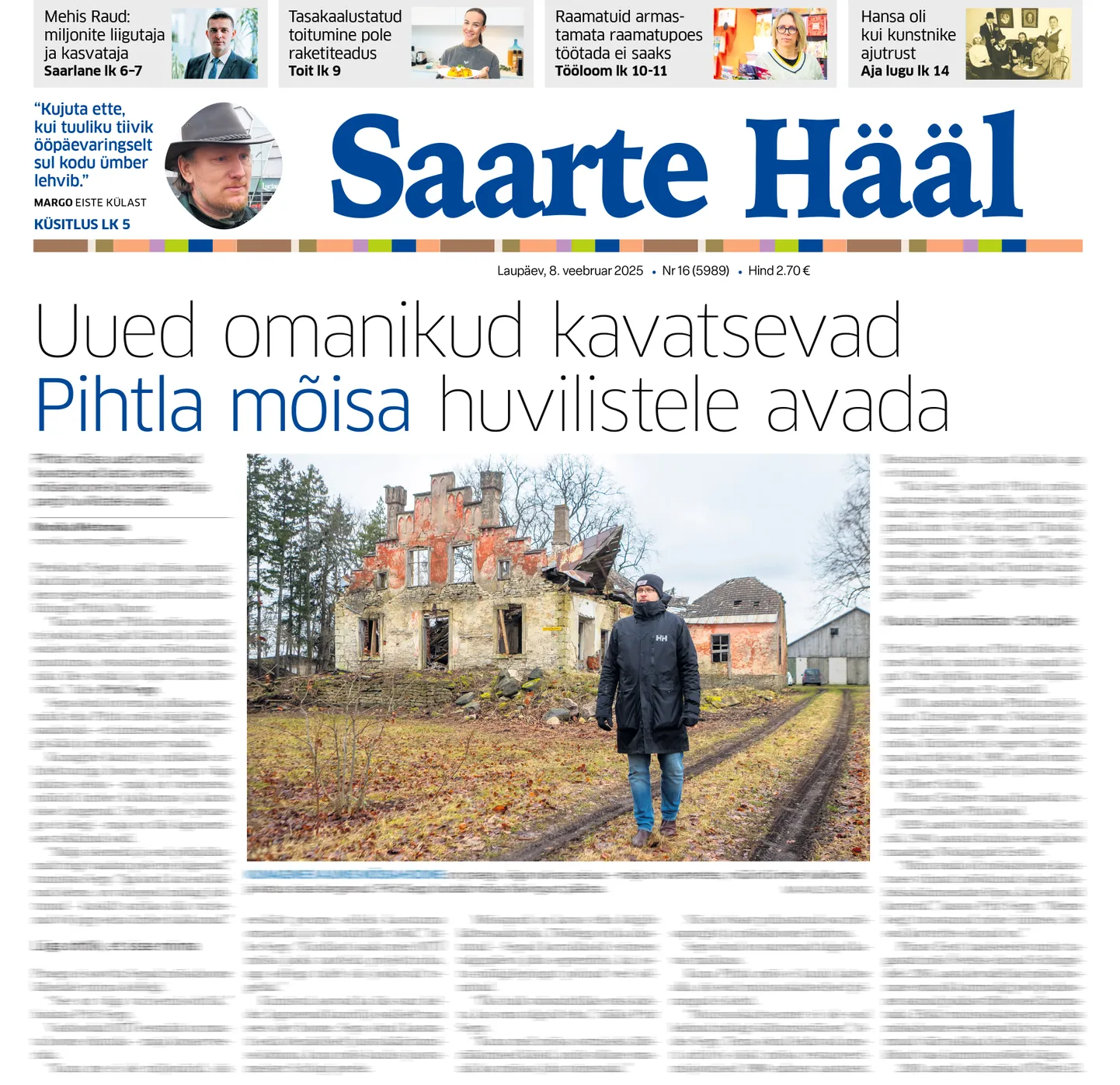 Saarte Hääl 8. veebruaril 2025.
