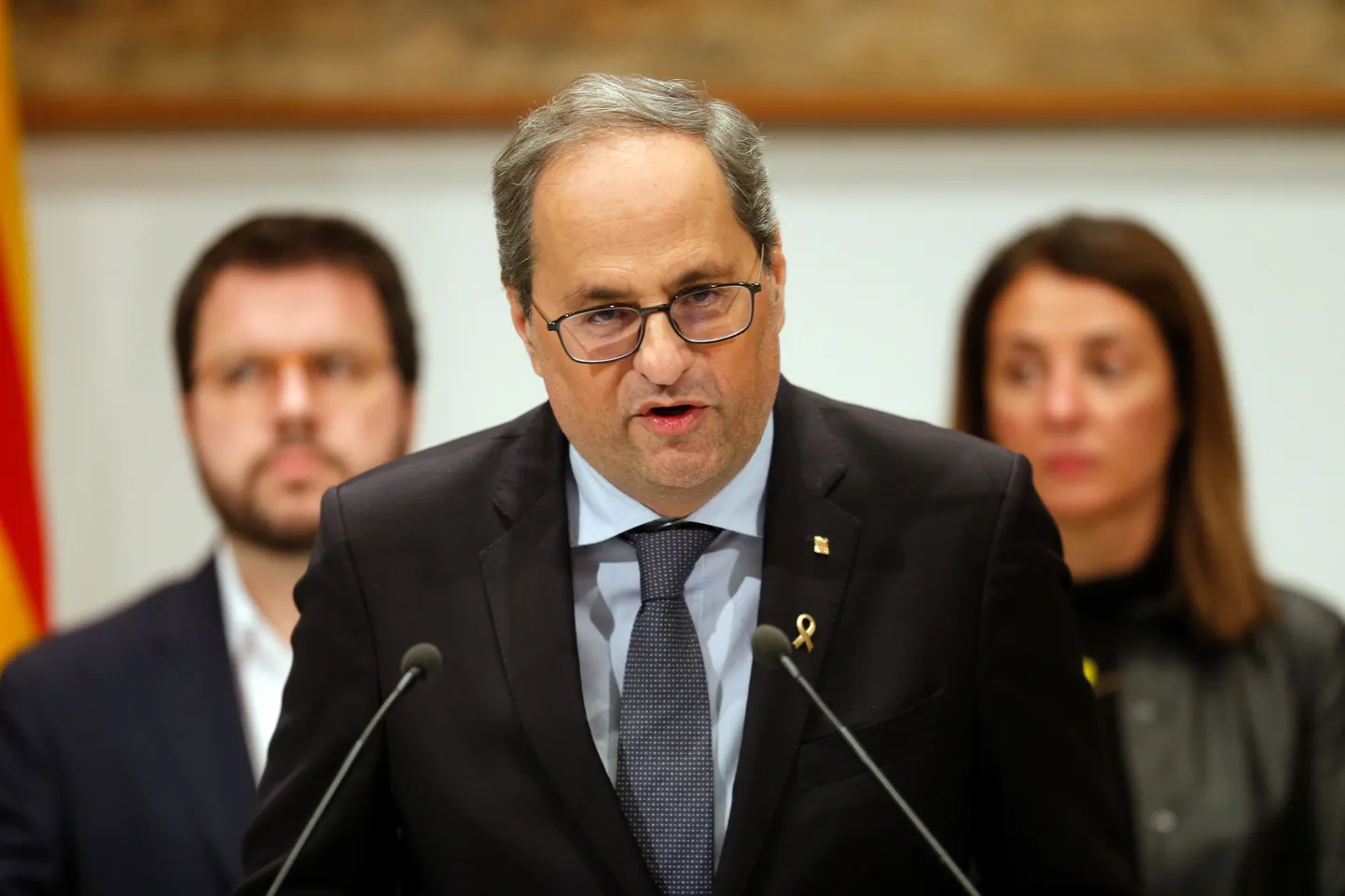 Kataloonia regionaalvalitsuse president Quim Torra 3. jaanuaril Barcelonas regionaalvalitsuse hoones.