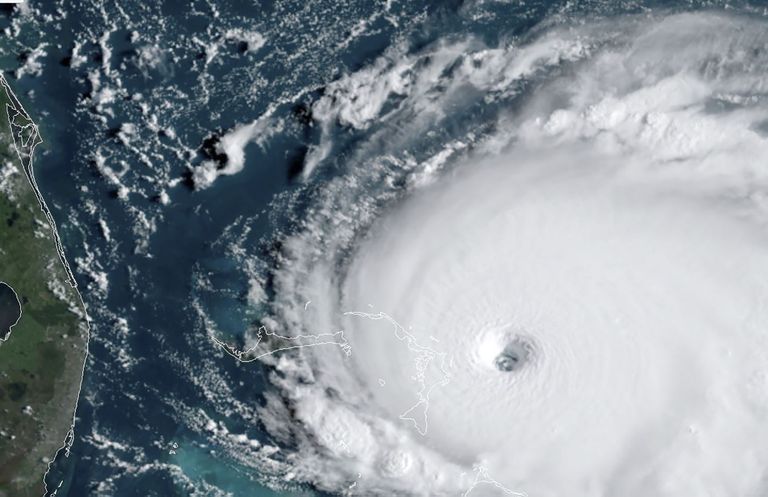 USA orkaanikeskuse satelliidipilt orkaan Dorianist