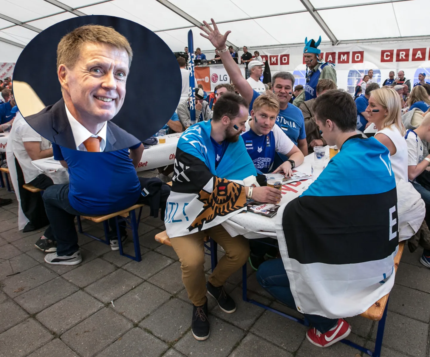 Alaliidu president Priit Sarapuu (vasakul) kinnitas: Eesti korvpallifännid saavad taas Riias koguneda.