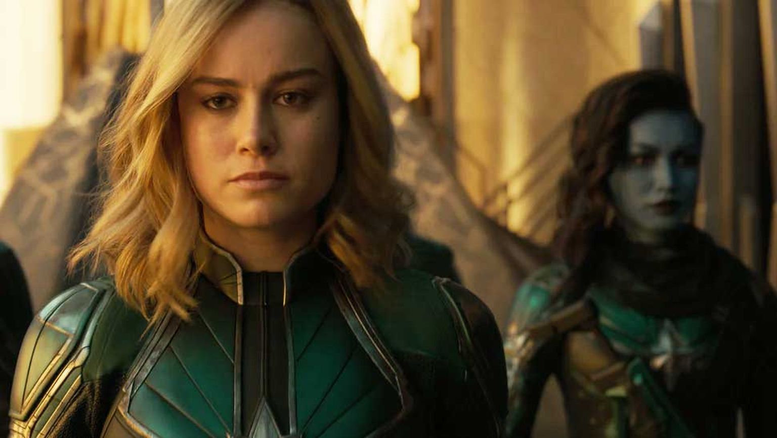 Brī Larsone filmā "Kapteine Mārvela" (Captain Marvel)