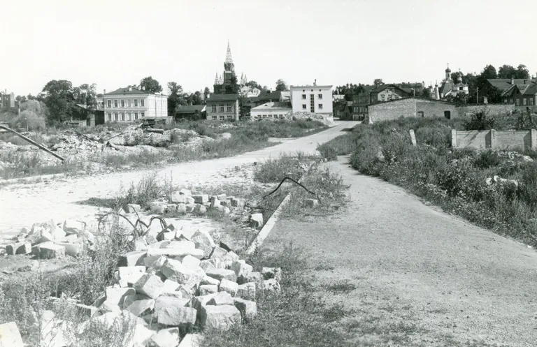 Tartu ülikooli loomaarstiteaduskonna territoorium 1947. aastal. Tagaplaanil on näha Zootomicumi hoone (vasakul) ja haavakliinik (paremal) ning keskel on endine väikeloomade kliinik ning loomatervishoiu ja piimahügieeni instituudi hoone.